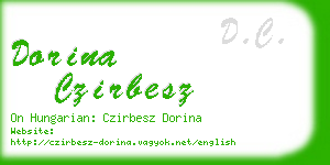 dorina czirbesz business card
